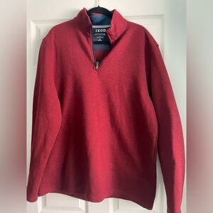 IZOD Advantage Performance Natural Stretch 1/4 Zip Pullover Sweater Size XL